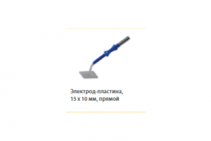 Электрод-пластина прямой стандарт 15x10мм, для 2.4мм, L=65мм