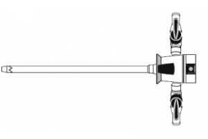 Троакарная трубка, вращающаяся, 2 запорных крана, для телескопов 160 мм, стандартная скорость промывания