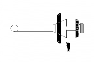 Троакарная трубка, с запорным краном, 80 мм рабочая длина
