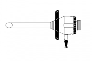 Троакарная трубка, с запорным краном, 80 мм рабочая длина