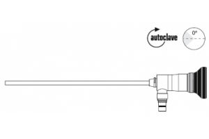 Телескоп, HD, автоклавируемый, 4 мм, направление обзора 0°, коннектор для световода в нижней