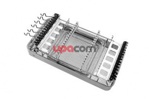 Подставка для инструментов, с двумя блоками промывания, для оптимальных чистки, стерилизации и хранения до 15 насадок для инструментов LaryngoFIT или 30 насадок для инструментов SinuFIT и 6 рукояток, наружные размеры: 480;250;160 мм