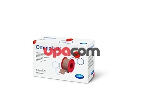 Omniplast пластырь фиксирующий без еврохолдера: 2,5 см х 9,2 м, 12 шт