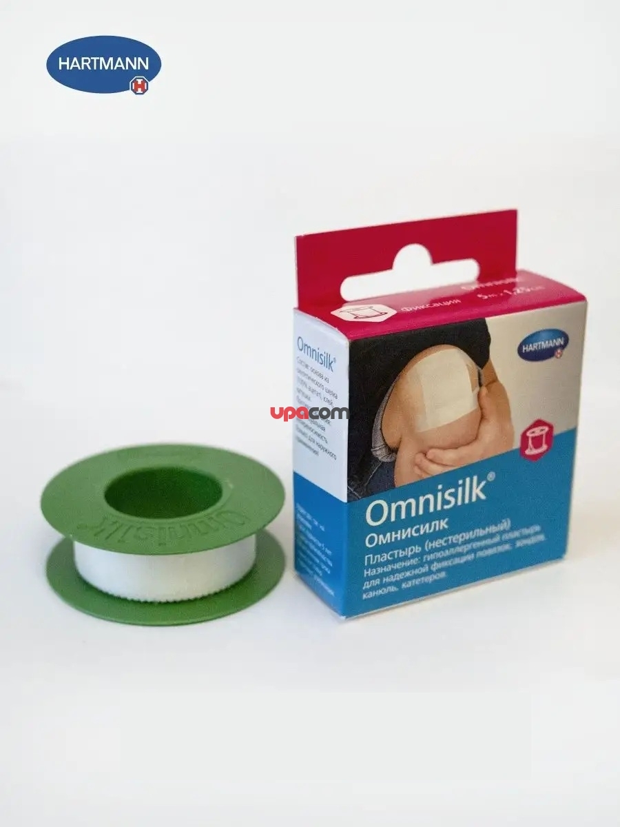 Omnisilk/ Омнисилк - пластырь фиксирующий с еврохолдером: 1,25 см х 5 м